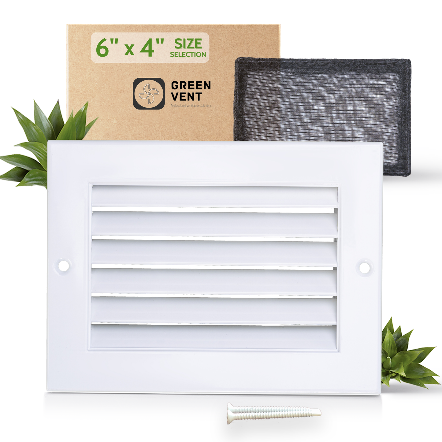 Air Return Grille 6x4 (Duct Opening), Decorative Aluminum Air Vent Covers