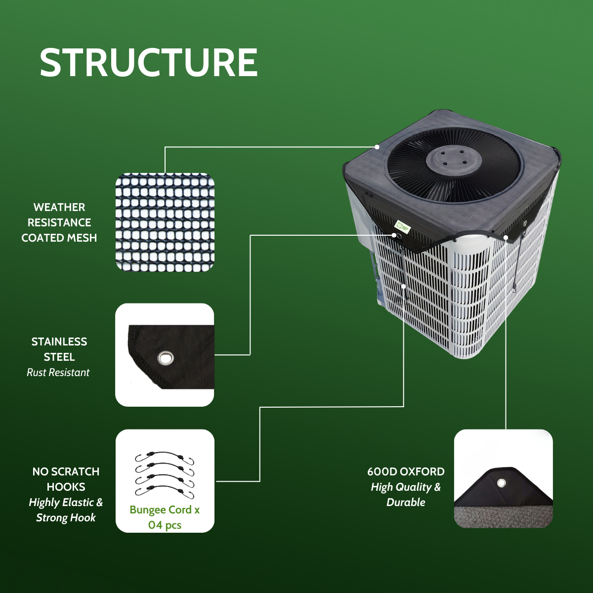 Air Conditioner Cover Universal 28x28