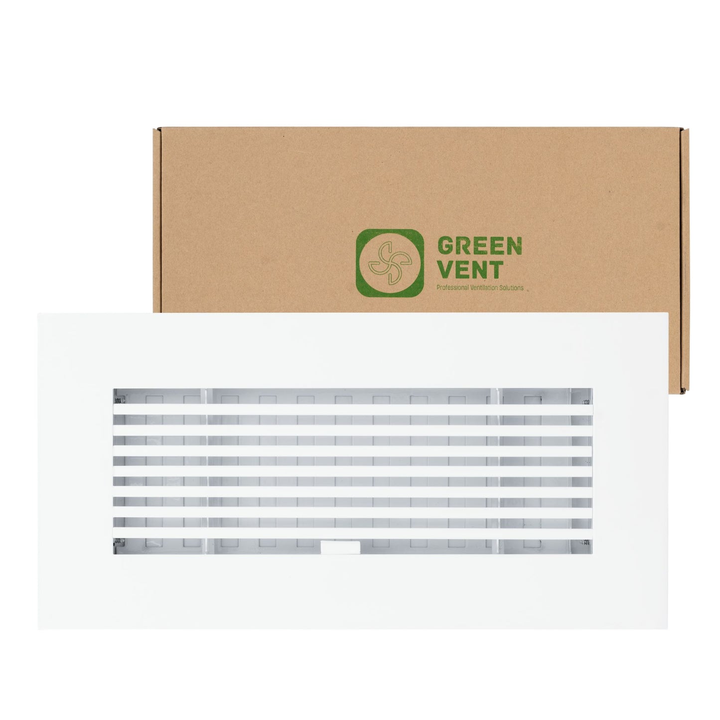 10x4 White Aluminum Floor Register - Modern Design (Duct Opening)
