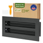 Aluminum Black Linear Slot Diffuser 12x4 (Duct Opening) - Modern Air Vent Cover