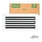 6x14 Air Vent Cover (Duct Opening) - White Aluminum Linear Slot Diffuser