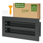 Aluminum Black Linear Slot Diffuser 12x4 (Duct Opening) - Modern Air Vent Cover