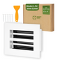 Aluminum White Linear Slot Diffuser 6x4 (Duct Opening)- Modern Air Vent Cover
