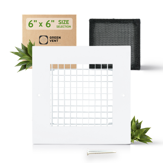 Aluminum Cube Core Eggcrate 6x6 (Duct Opening) - Eggcrate Air Return Grille
