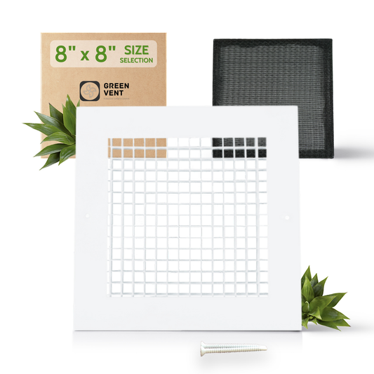Aluminum Cube Core Eggcrate 8x8 (Duct Opening) - Eggcrate Air Return Grille