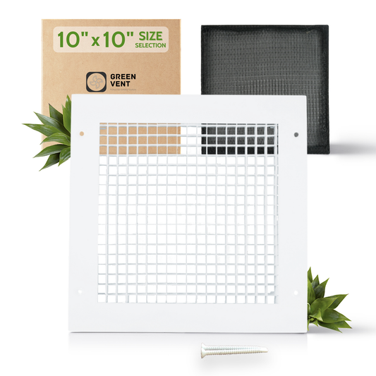 Aluminum Cube Core Eggcrate 10x10 (Duct Opening) - Eggcrate Air Return Grille
