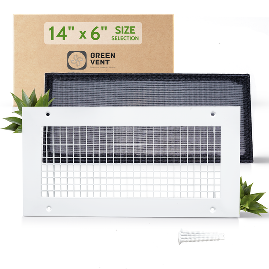 Aluminum Cube Core Eggcrate 14x6 (Duct Opening) - Eggcrate Air Return Grille