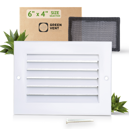 Air Return Grille 6x4 (Duct Opening), Decorative Aluminum Air Vent Covers