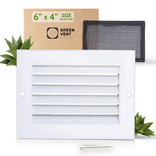 Air Return Grille 6x4 (Duct Opening), Decorative Aluminum Air Vent Covers