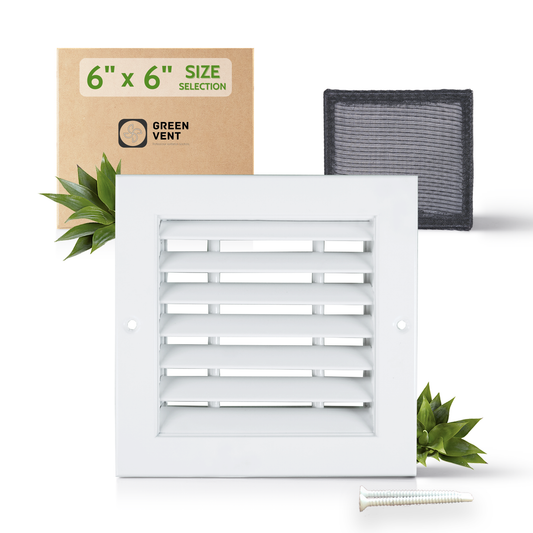 Air Return Grille 6x6 (Duct Opening), Decorative Aluminum Air Vent Covers