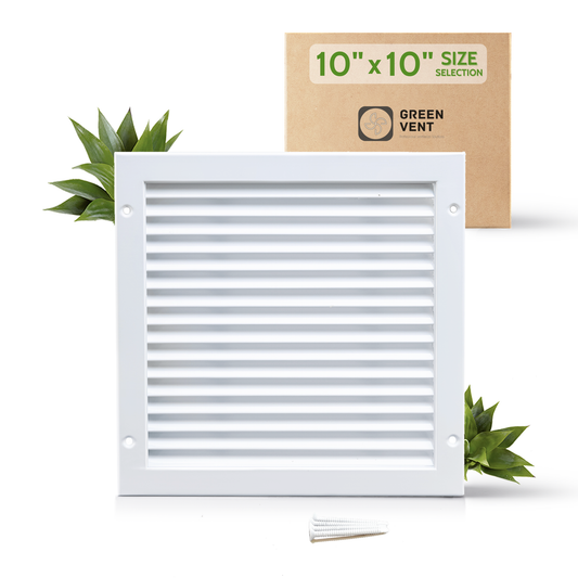 Air Return Grille 10x10 (Duct Opening), Decorative Aluminum Air Vent Covers