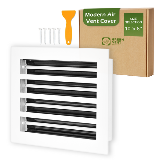 Aluminum White Linear Slot Diffuser 10x8 (Duct Opening)- Modern Air Vent Cover