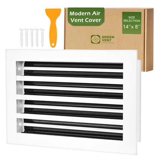 Aluminum White Linear Slot Diffuser 14x8 (Duct Opening)- Modern Air Vent Cover