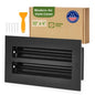 Aluminum Black Linear Slot Diffuser 10x4 with packaging labeled 'Modern Air Vent Cover' on a white background