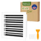 aluminum white linear slot diffuser 10x10 with packaging labeled 'Modern Air Vent Cover' on a white background