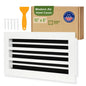 aluminum white linear slot diffuser 10x6 with packaging labeled 'Modern Air Vent Cover' on a white background