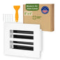aluminum white linear slot diffuser 6x4 with packaging labeled 'Modern Air Vent Cover' on a white background