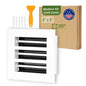 aluminum white linear slot diffuser 6x6 with packaging labeled 'Modern Air Vent Cover' on a white background