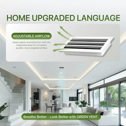 Aluminum Linear Slot Diffuser with adjustable airflow feature in a modern living room setting.