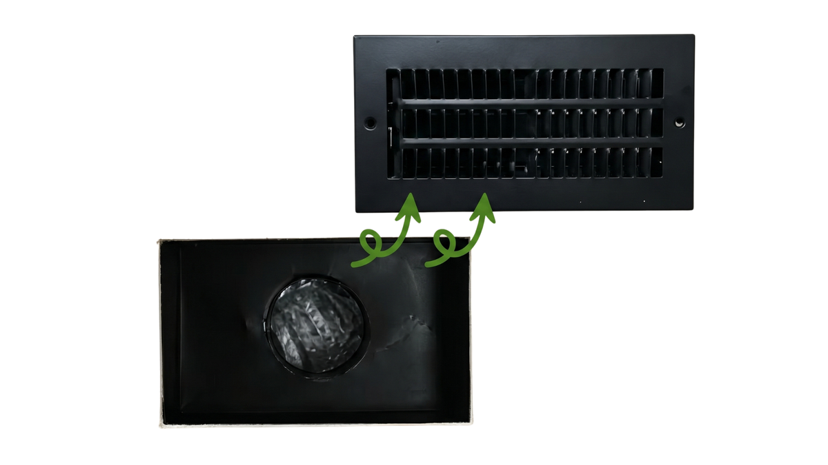 Remove the existing vent cover from the wall.